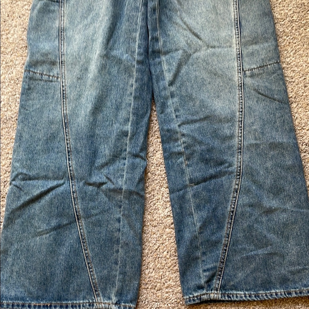 NWT Indigo Rein Wide Leg High Rise Jeans with Side pockets - Picture 2 of 7